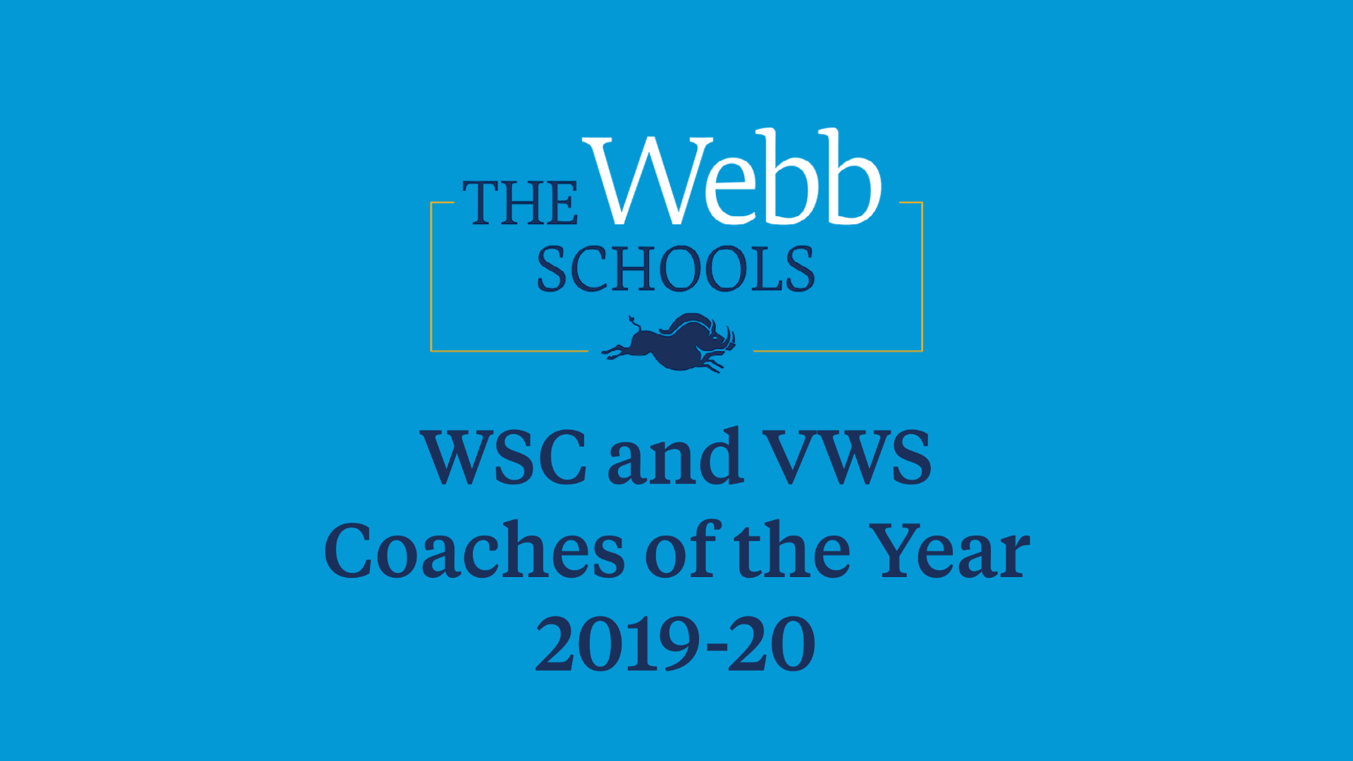 WSC and VWS Coaches of the Year Award