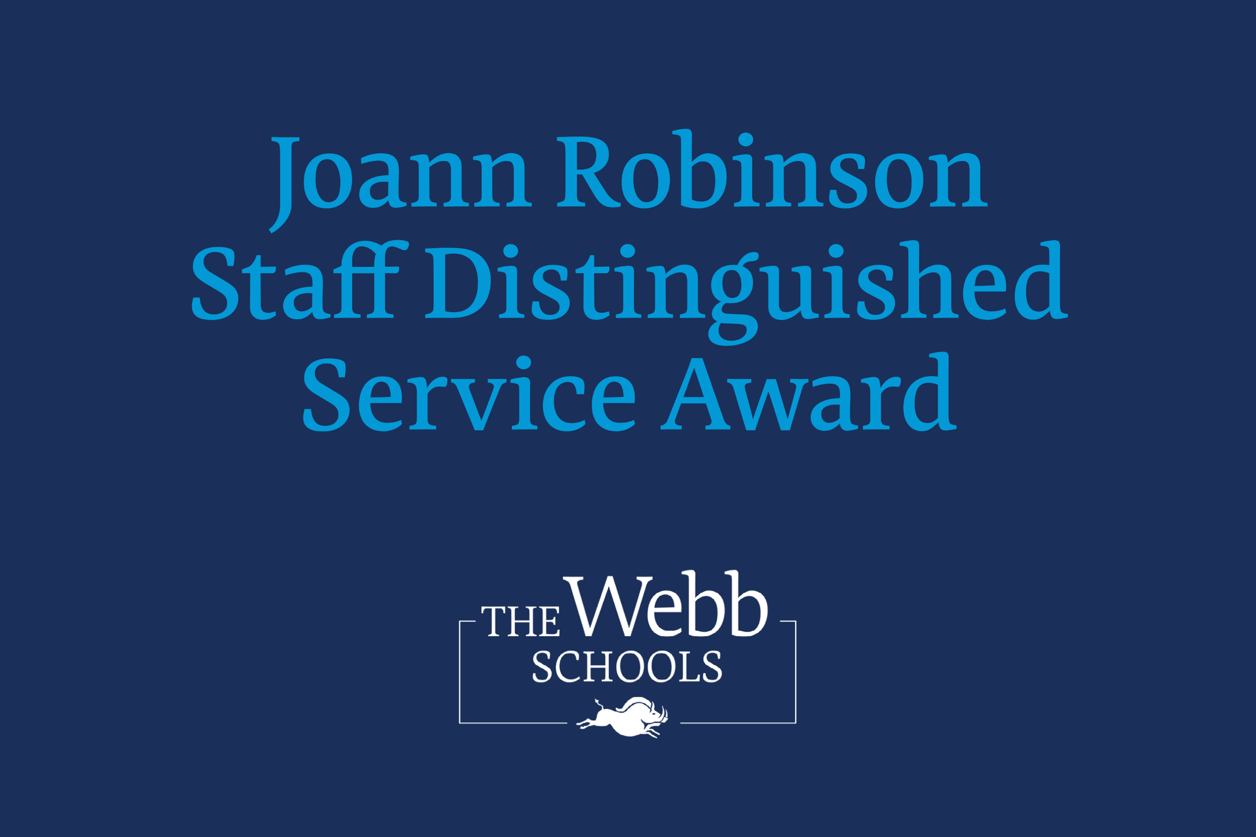 Joann Robinson Staff Distinguished Service Award