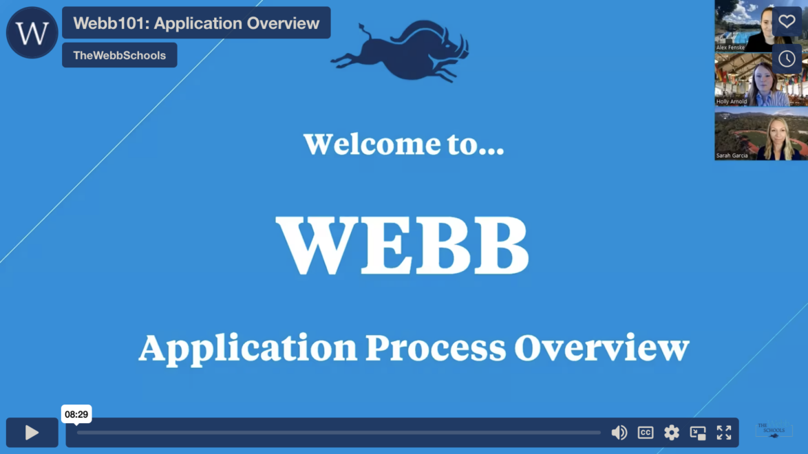 webb 101 application process